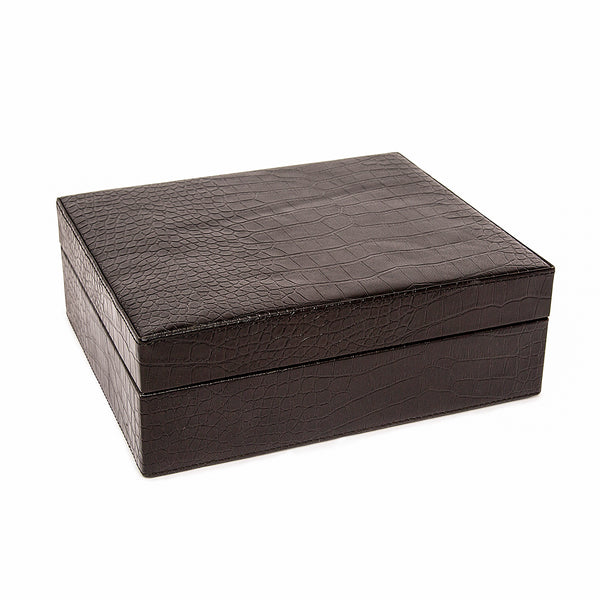 Brouk & Co Black Croc Cigar Humidor