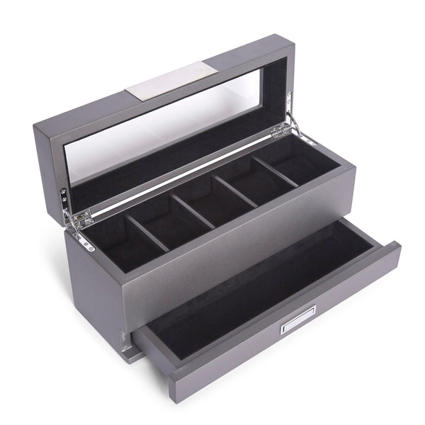 brouk & co Bradford 5-Slot Watch Case with Drawer