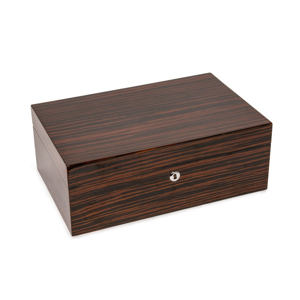 Brouk & Co High Gloss Brown Ebony Cigar Humidor