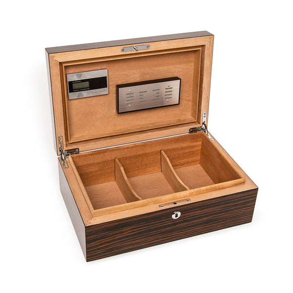 brouk & co High Gloss Brown Ebony Cigar Humidor
