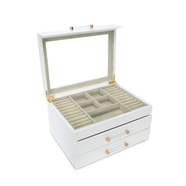 Brouk & Co Kendall 3 Clear Lid Jewelry Box