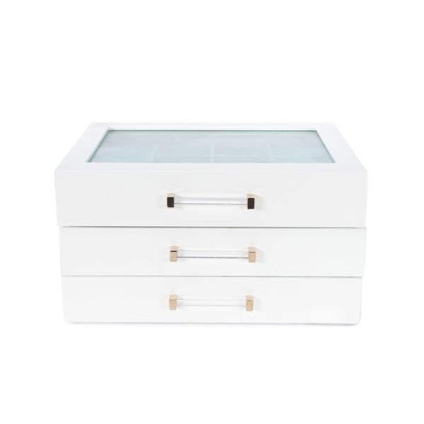 brouk & co Kendall 3 Clear Lid Jewelry Box