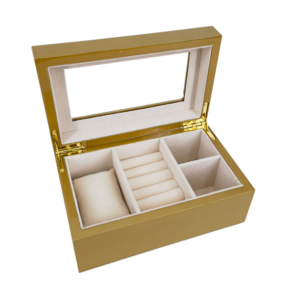 brouk & co Kylie Mini Glass Top Jewelry Box