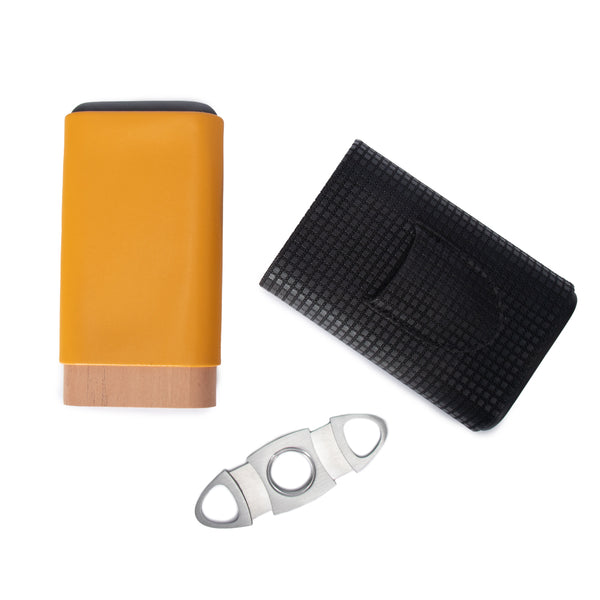 brouk & co Lorenzo Triple Cigar Holder with Cutter