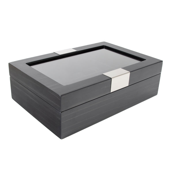 Brouk & Co Matte Black 10-Slot Watch Box