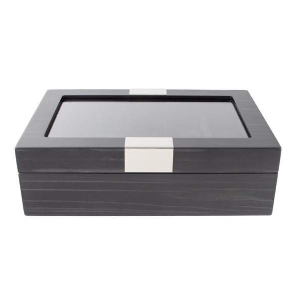 Brouk & Co Matte Black 10-Slot Watch Box