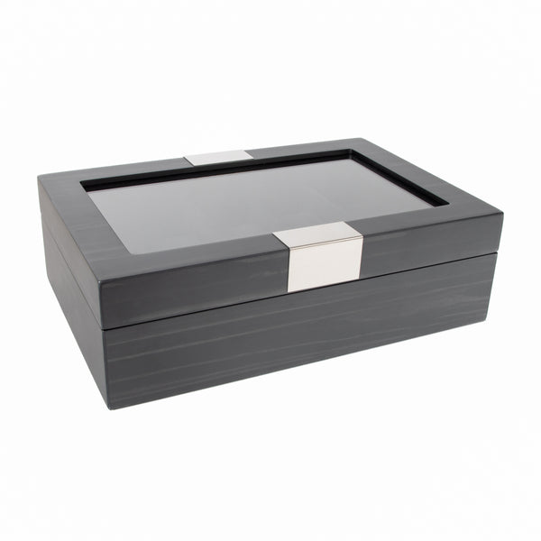 Brouk & Co Matte Black 10-Slot Watch Box