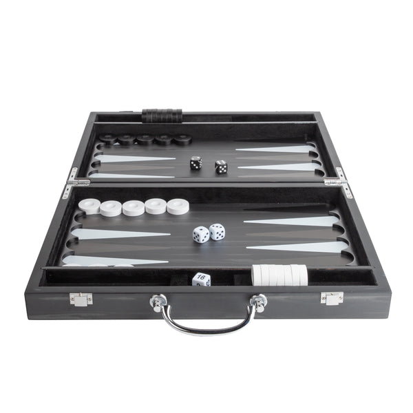 Brouk & Co Matte Black Backgammon Set