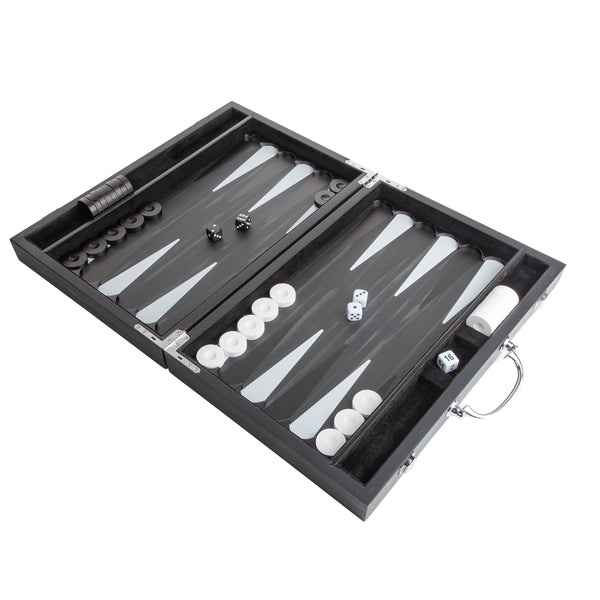 brouk & co Matte Black Backgammon Set