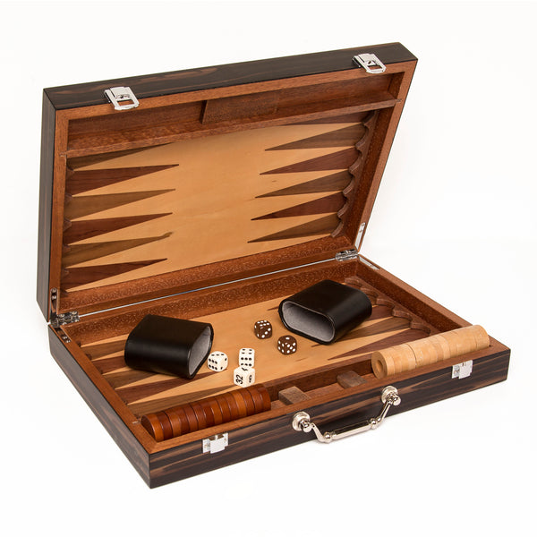 brouk & co Matte Ebony Backgammon Set