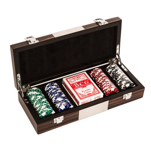 brouk & co Matte Ebony Poker Set - 100 Chips