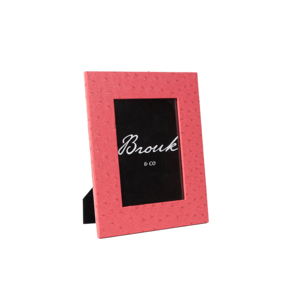 Brouk & Co Ostrich Leather Picture Frame