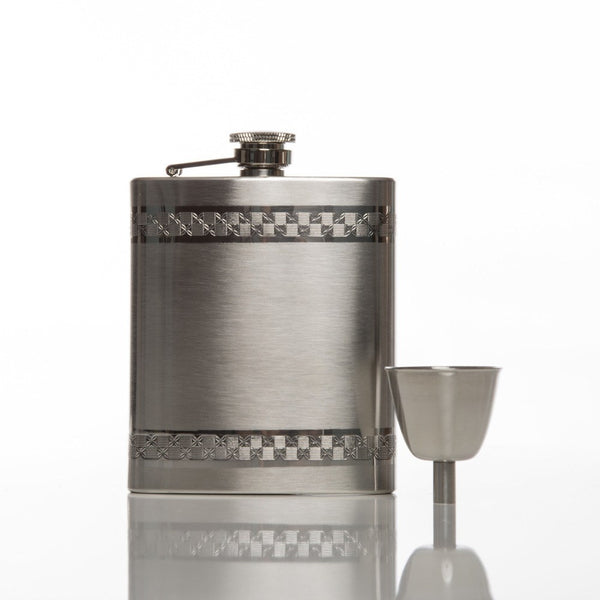 brouk & co Silver Anchor Flask Set