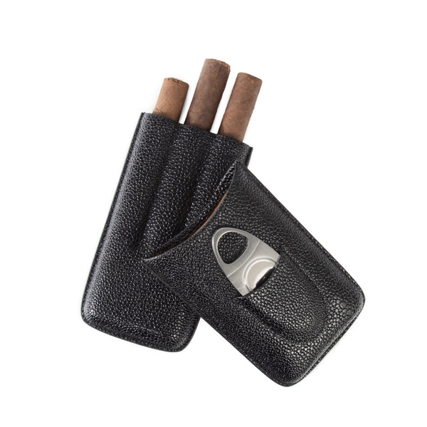 brouk & co Simon Stingray Cigar Case (Black)