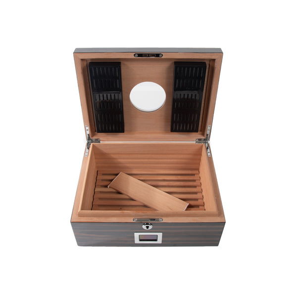 brouk & co The Colton High Gloss Ebony Cigar Humidor