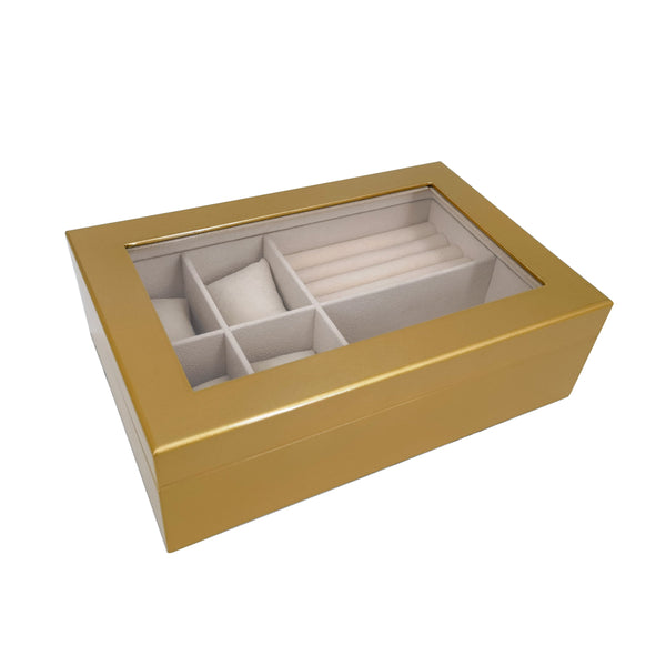 Brouk & Co The Kylie Glass Top Jewelry Box