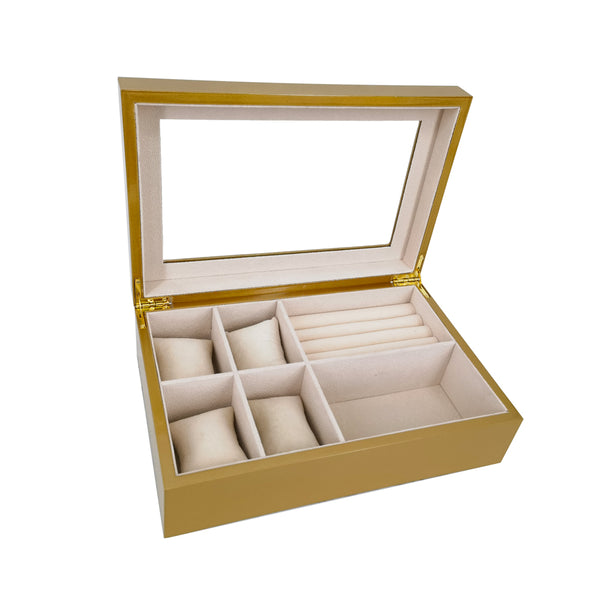 Brouk & Co The Kylie Glass Top Jewelry Box