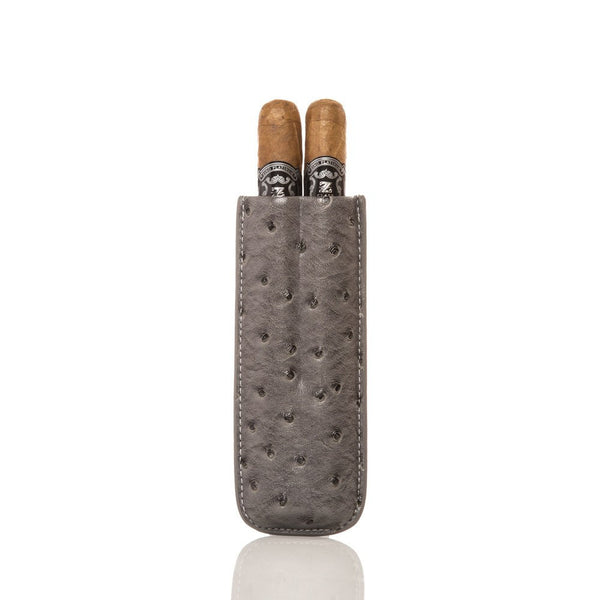 brouk & co Keep it Fresh Cigar Holder Double In Ostrich Leather