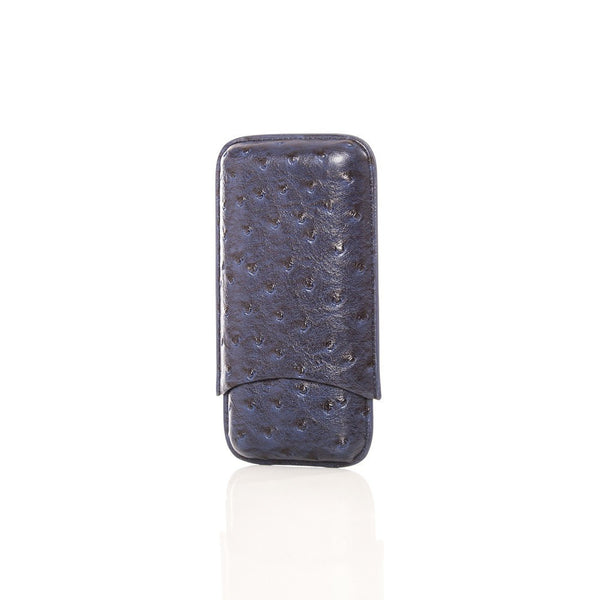 Brouk & Co Keep It Fresh Cigar Holder Triple In Ostrich Leather