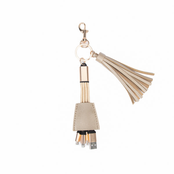 brouk & co Tassel Keychain W-4 Universal Charging Cable