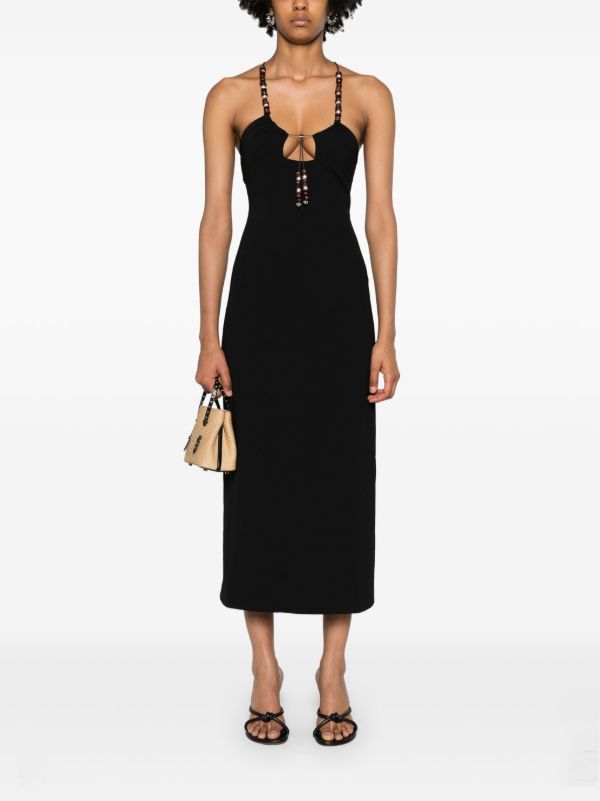 Browns 16Arlington Black Solaria Midi Dress | Browns Day Dresses
