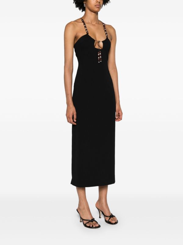 Browns 16Arlington Black Solaria Midi Dress | Browns Day Dresses