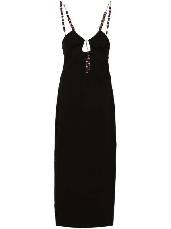 browns 16Arlington Black Solaria Midi Dress | Browns Day Dresses