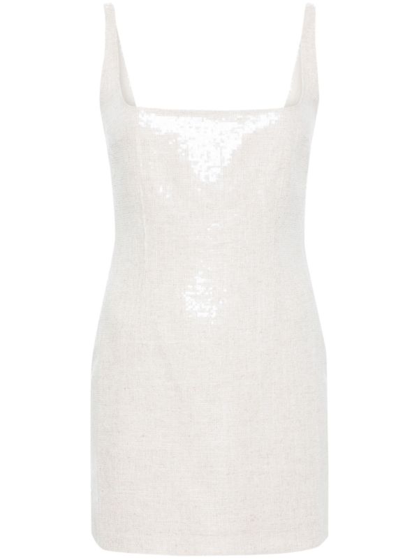 browns 16Arlington Neutral Sior Sequin-Embellished Mini Dress | Browns Cocktail & Party Dresses