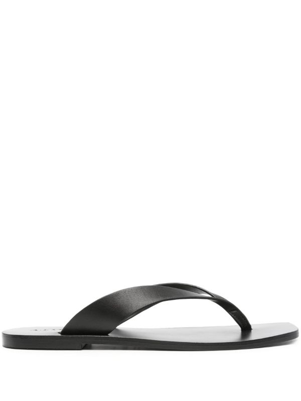 browns A.EMERY Black The Kinto Leather Flip-Flops | Browns Flip Flops & Slides