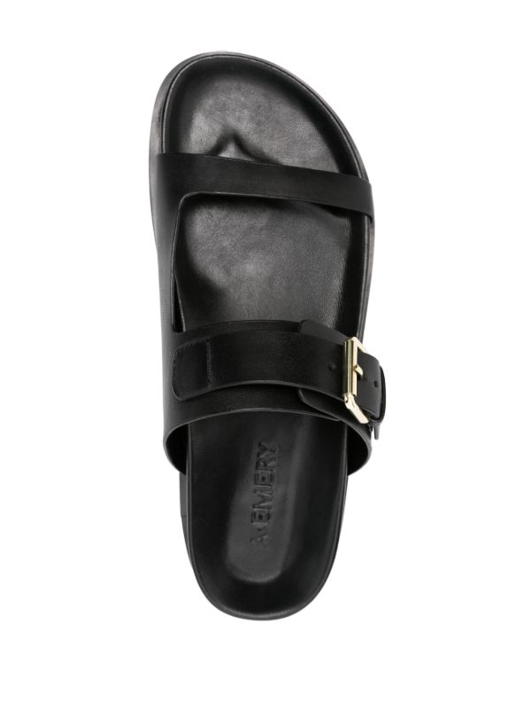 Browns A.EMERY Black The Prince Leather Sandals | Browns Sandals