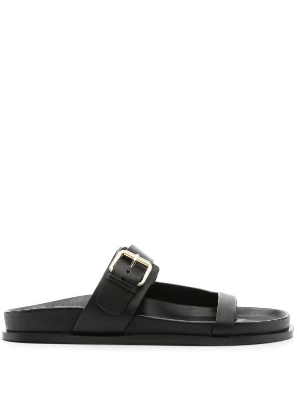 browns A.EMERY Black The Prince Leather Sandals | Browns Sandals
