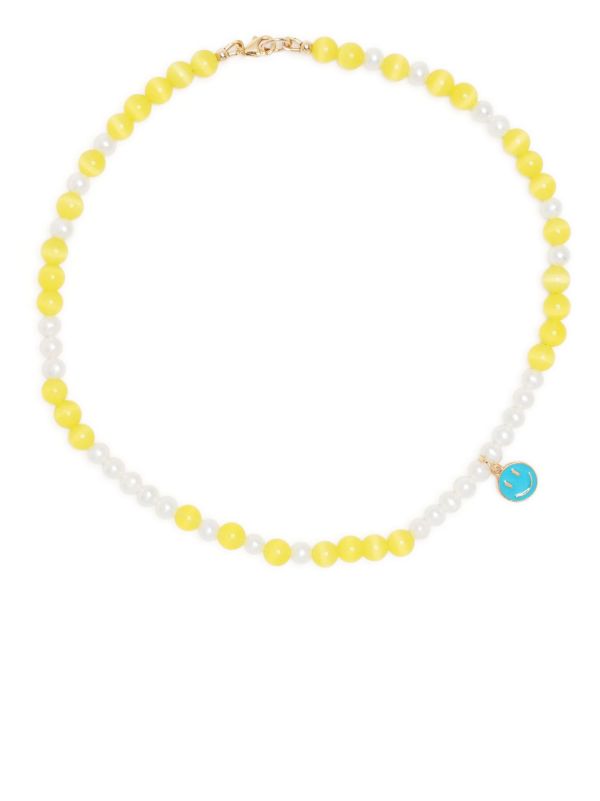 Browns A Sinner In Pearls Gold-tone Smiley Pearl Quartz Necklace | Browns Necklaces