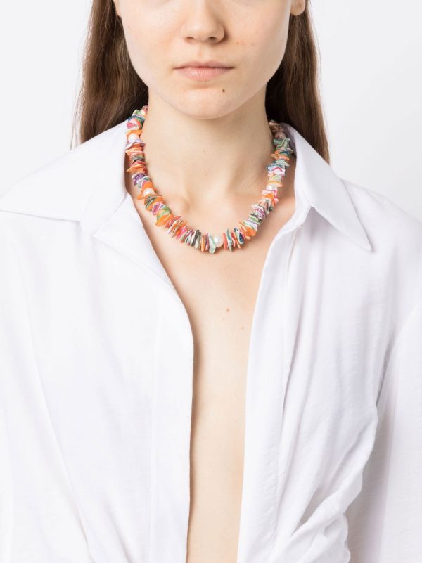 Browns A Sinner In Pearls Multicolour Rainbow Shell Pearl Necklace | Browns Necklaces
