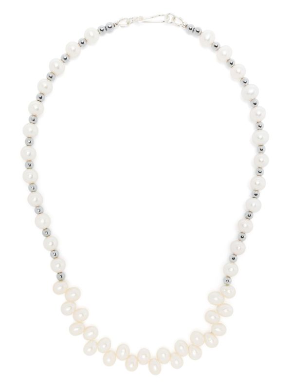 browns A Sinner in Pearls sterling silver pearl and hematite necklace | Browns Necklaces