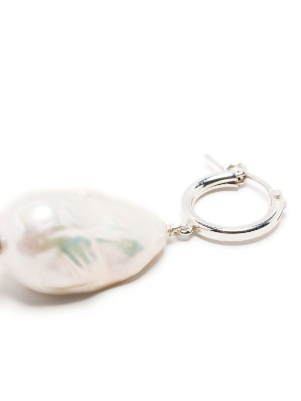 Browns A Sinner In Pearls Sterling Silver Pearl Hoop Earring | Browns Earrings