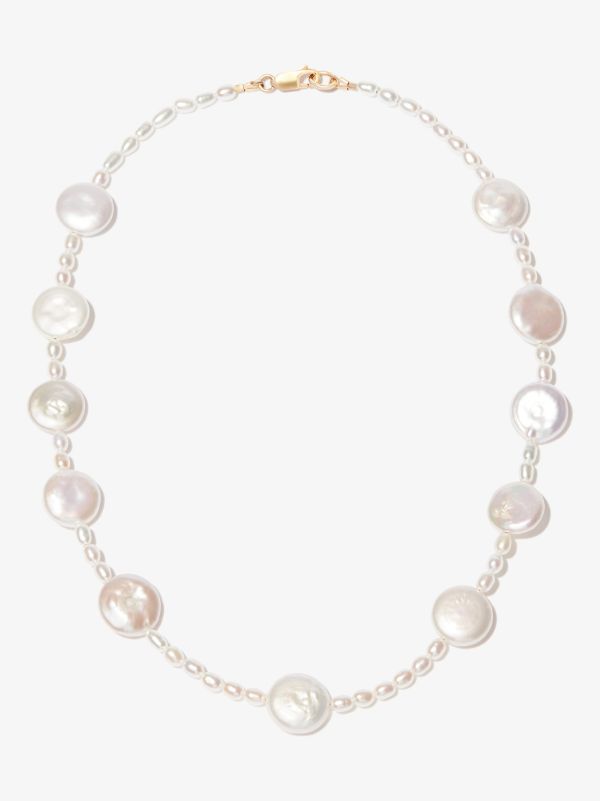 Browns A Sinner In Pearls White Flat Pearl Beaded Necklace | Browns Necklaces