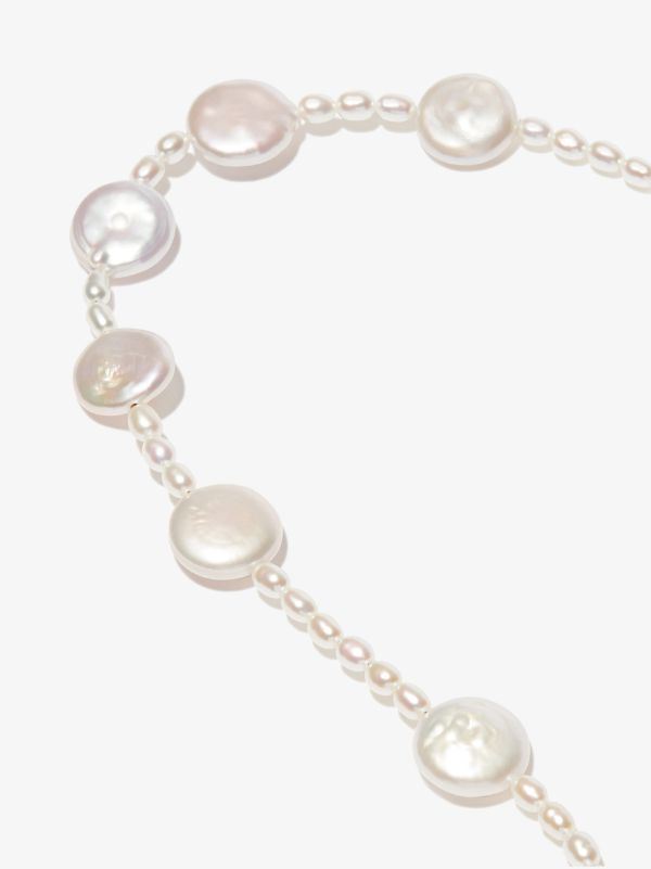 Browns A Sinner In Pearls White Flat Pearl Beaded Necklace | Browns Necklaces