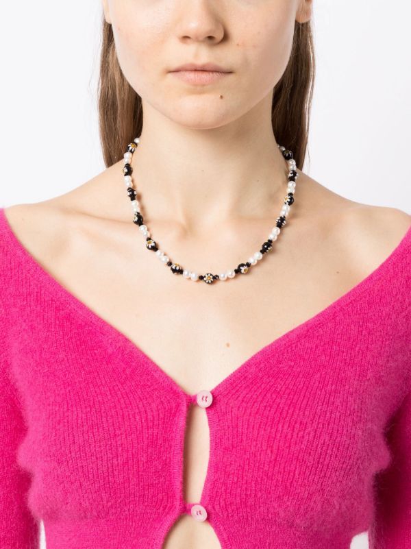 Browns A Sinner In Pearls White Pearl And Daisy Crystal Beaded Necklace | Browns Necklaces