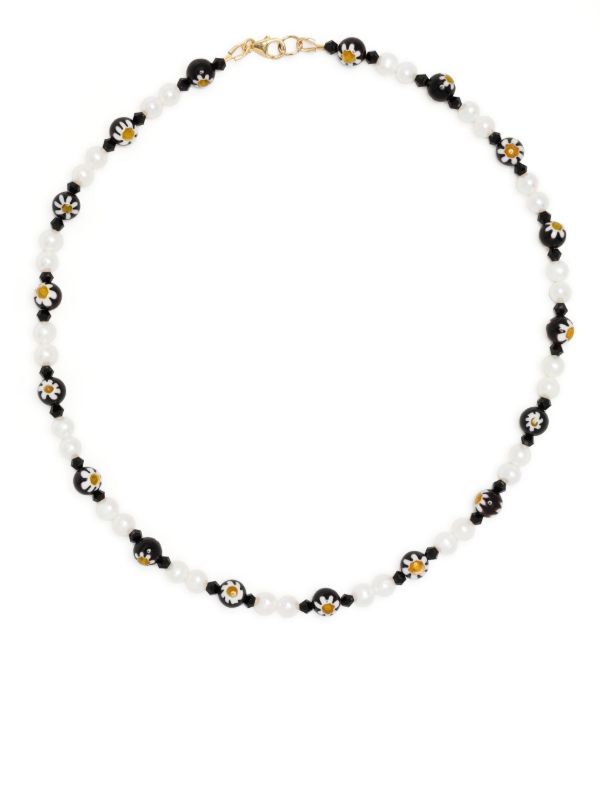 browns A Sinner in Pearls White Pearl and Daisy Crystal Beaded Necklace | Browns Necklaces