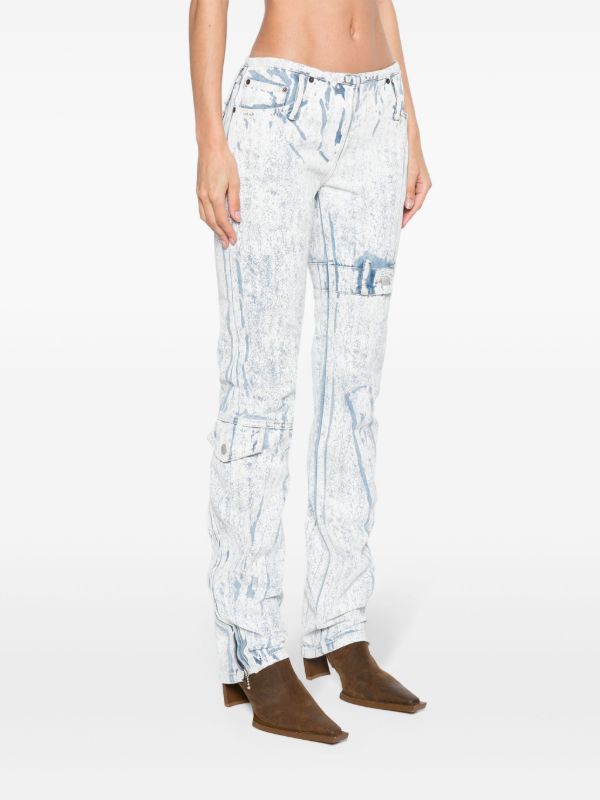 Browns Acne Studios Blue Low-Rise Slim-Fit Jeans | Browns Skinny Jeans