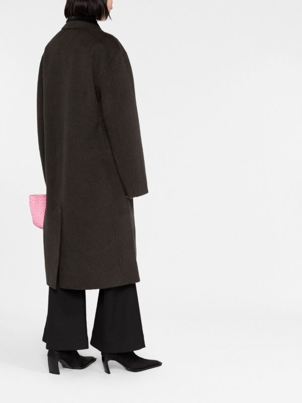 Browns Acne Studios Grey Tie Waist Wool Coat | Browns Oversized Coats