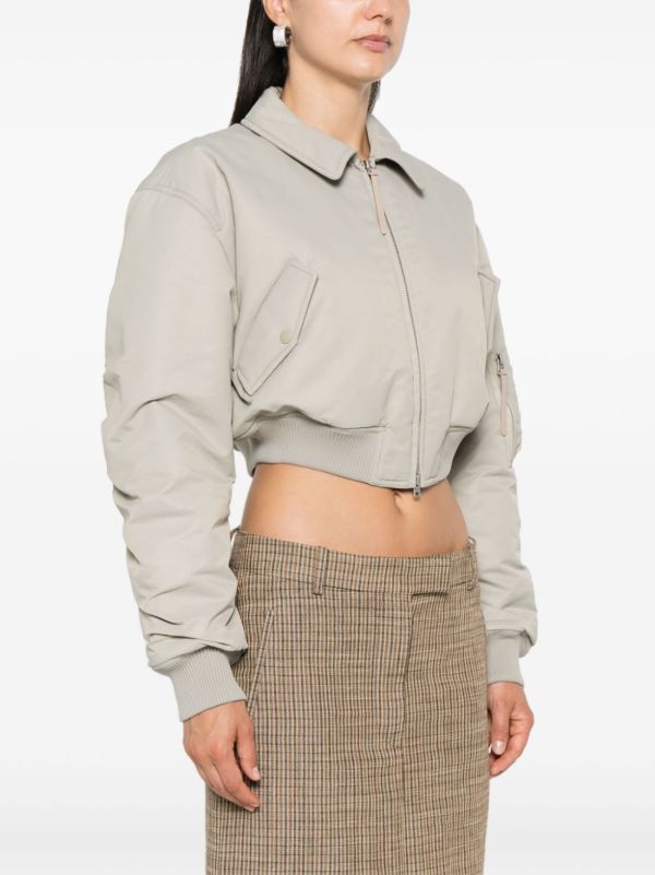 Browns Acne Studios Logo-Embroidered Bomber Jacket | Browns Varsity Jackets