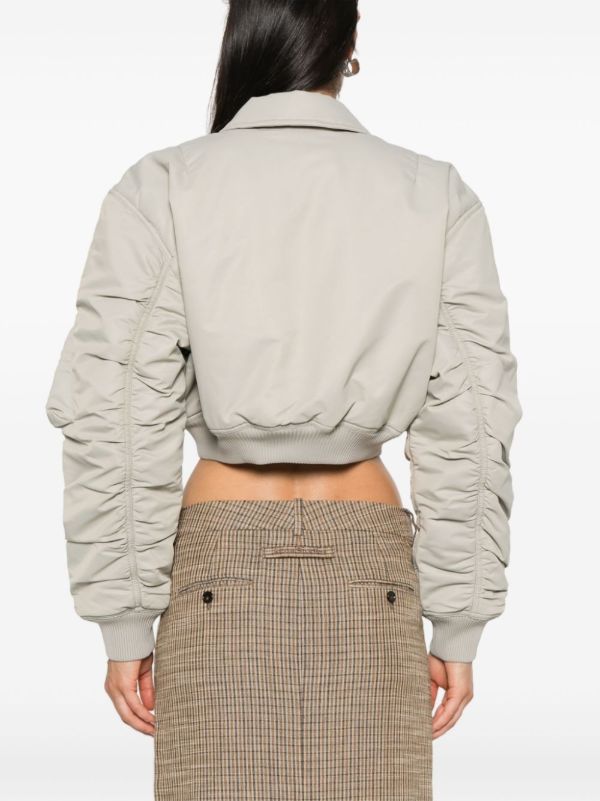 Browns Acne Studios Logo-Embroidered Bomber Jacket | Browns Varsity Jackets