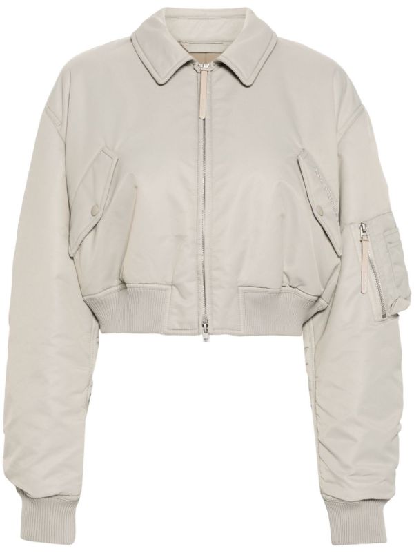 browns Acne Studios Logo-Embroidered Bomber Jacket | Browns Varsity Jackets