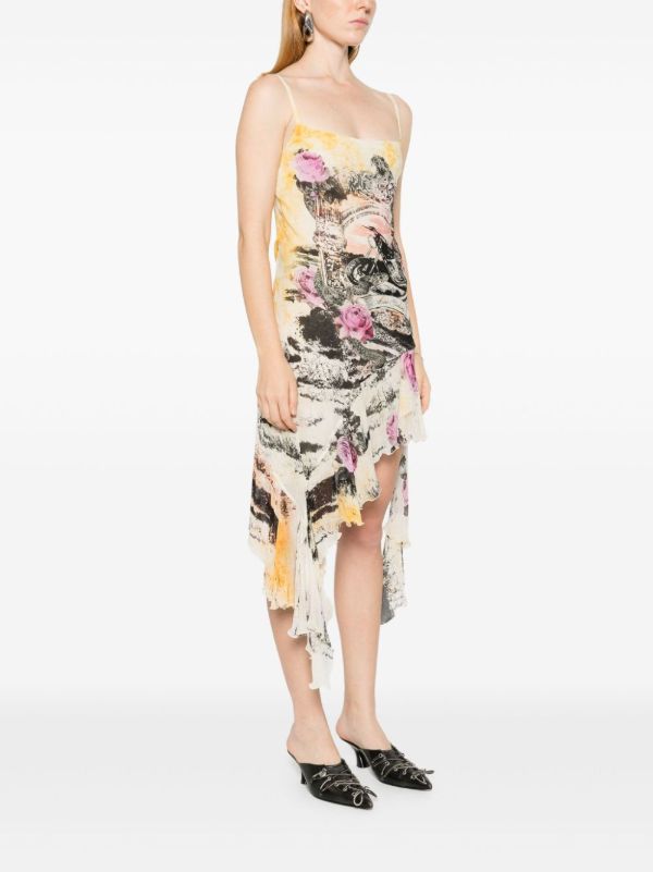 Browns Acne Studios Printed Crepe Mini Dress | Browns Day Dresses