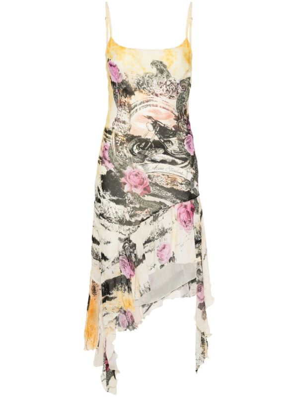 browns Acne Studios Printed Crepe Mini Dress | Browns Day Dresses