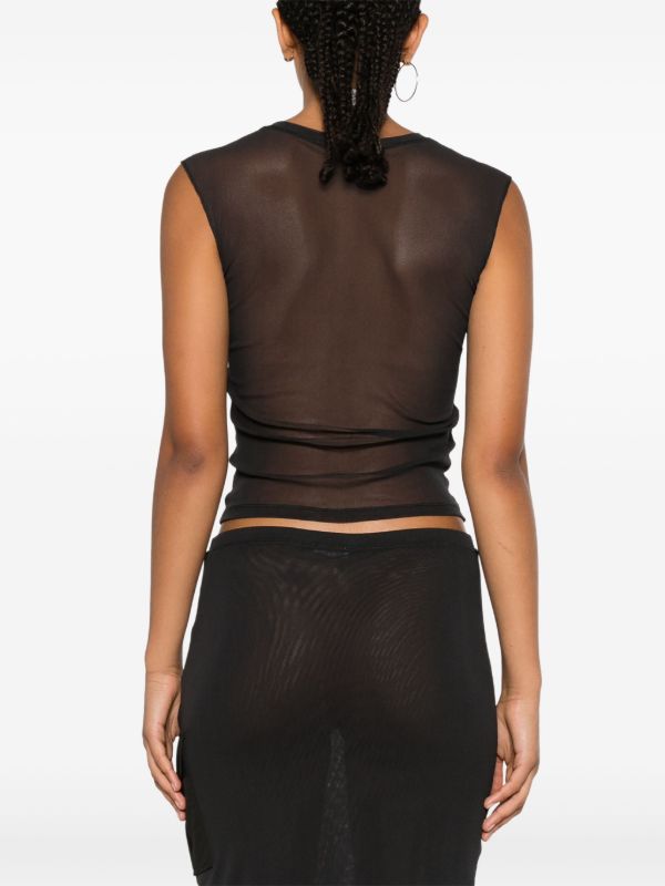 Browns Acne Studios Sheer Cargo Tank Top | Browns Vests & Tank Tops