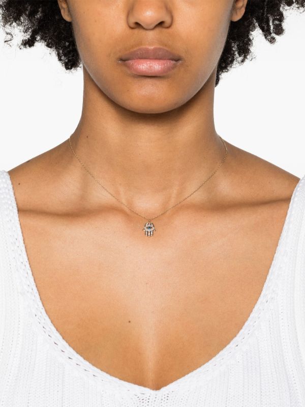 Browns Adina Reyter 14K Yellow Gold Hamsa Diamond Necklace | Browns Fine Necklaces