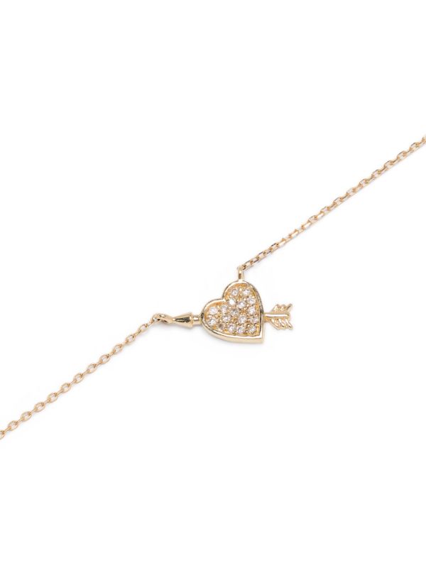 Browns Adina Reyter 14K Yellow Gold Heart + Arrow Diamond Necklace | Browns Fine Necklaces
