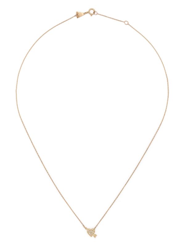 browns Adina Reyter 14K Yellow Gold Heart + Arrow Diamond Necklace | Browns Fine Necklaces
